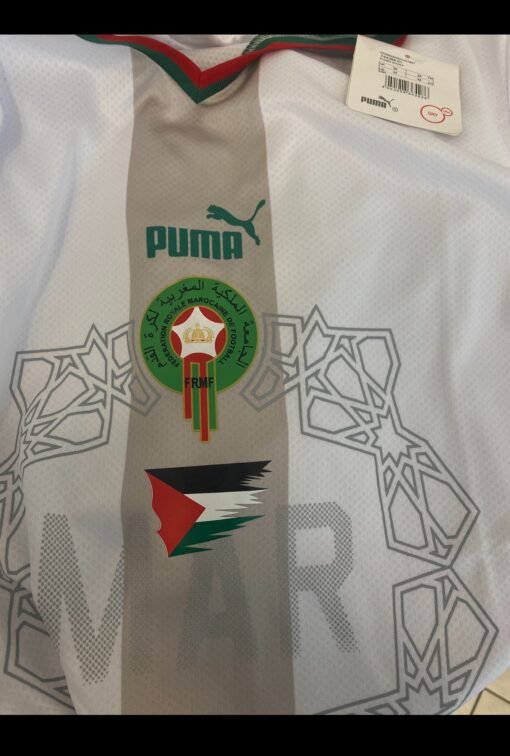 Maroc maillot Coupe Du Monde Blanc 2022 x Palestine