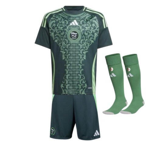 Nouveau maillot d’Algérie vert 2024-2025 ENFANTS (SHORT OFFERT 🔥)